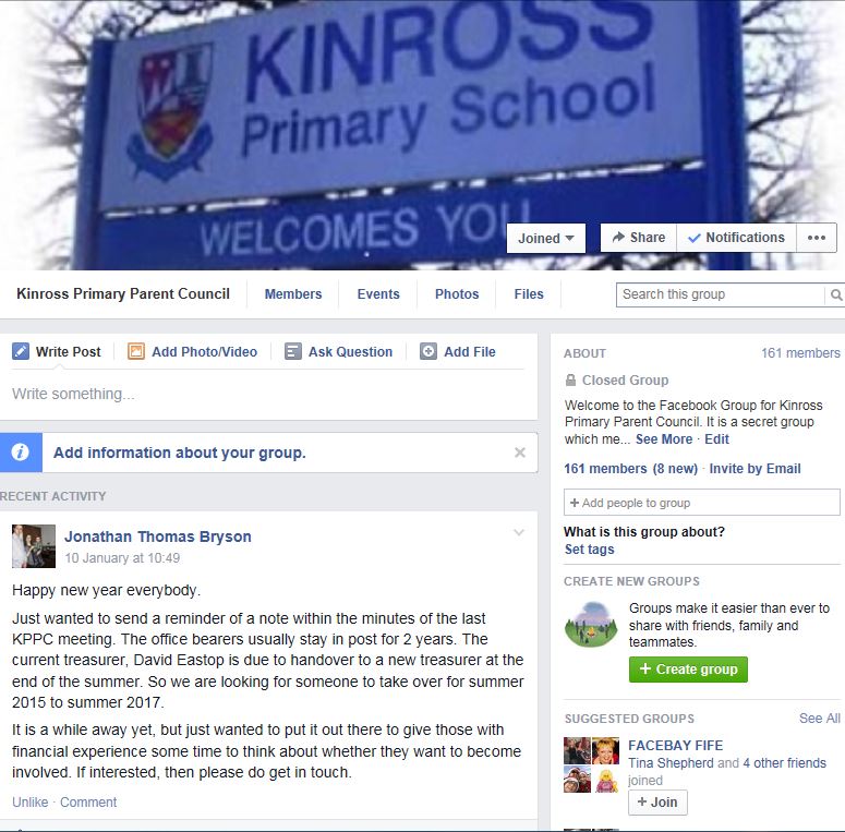 Parent Council Facebook page